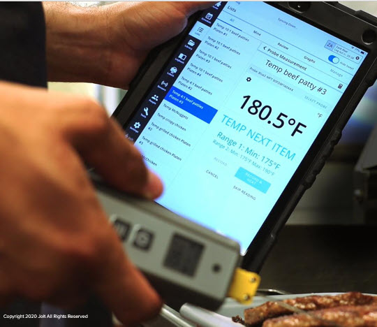 Capturing Cooking temperatures with Jolt via a Bluetooth probe thermometer